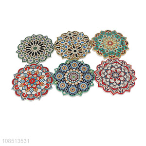 Factory price mandala ceramic coasters absorbent coasters for drinks