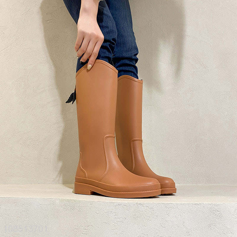 New arrival anti-slip pvc ladies rain boots women fashion rain boots