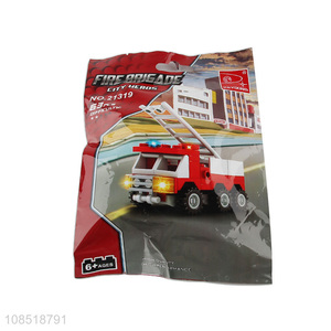 Hot sale fire fighting truck building block toys for kids