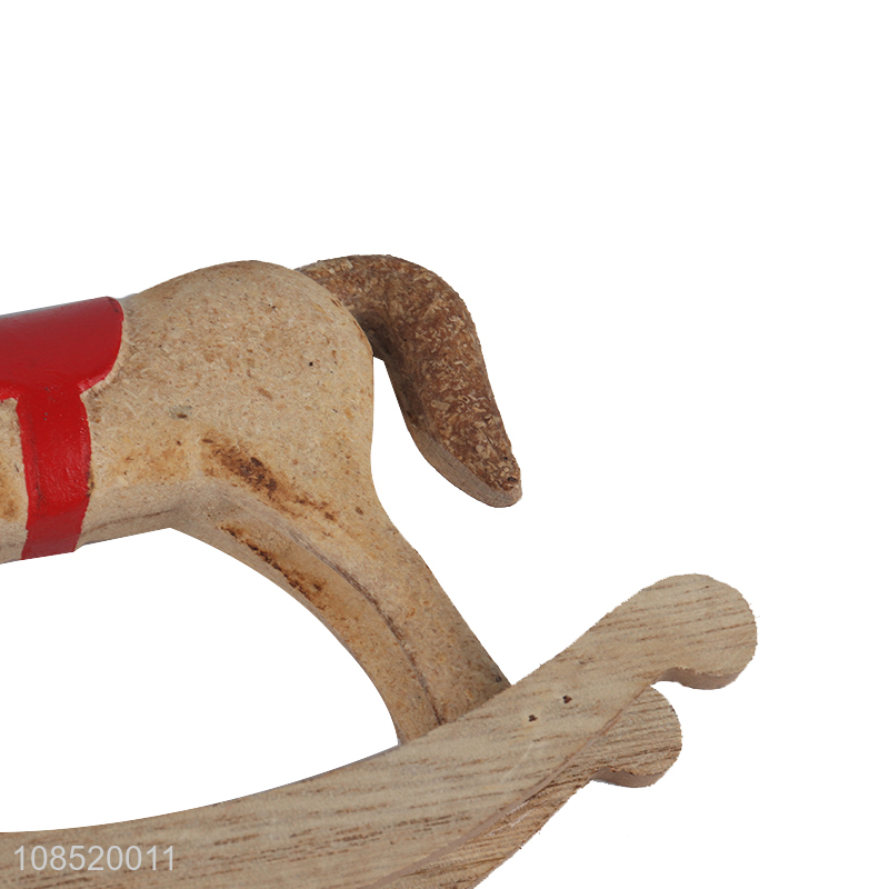 High quality wooden rocking horse tabletop decor wooden craft