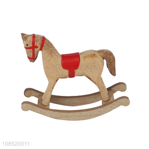 High quality wooden rocking horse tabletop decor wooden craft