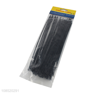 Factory supply black nylon cable ties custom zip ties