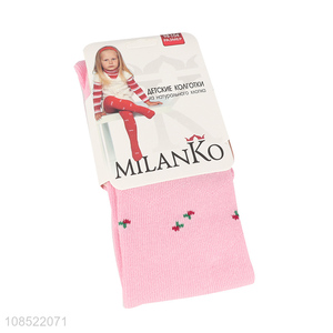 Good price pink girls cotton comfort panty hose for children