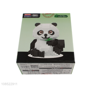 Popular product cute panda building block toys for kids adults