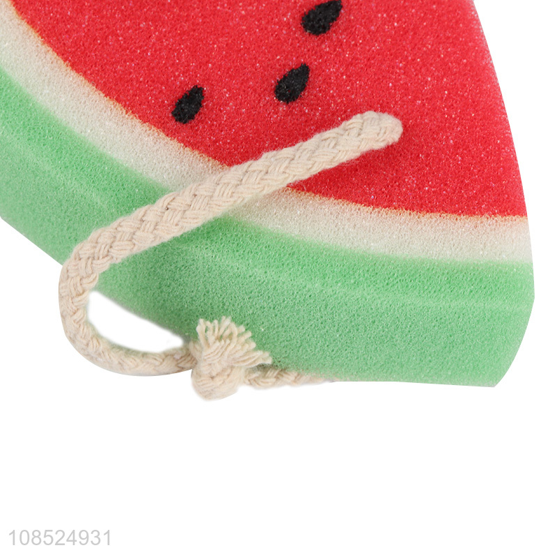 Factory price watermelon shape bath sponge body wash sponge for kids