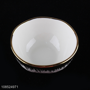 Hot products round household ceramic bowl rice bowl for tableware