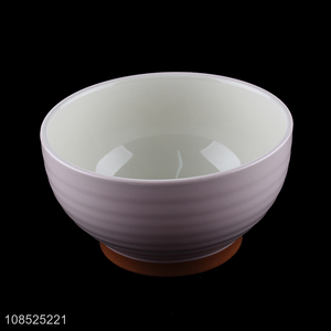 Good price pink round ceramic bowl for daily use
