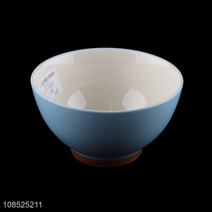 High quality blue round ceramic bowl tableware bowl for household