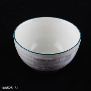 Top selling white round ceramic bowl rice bowl for dinnerware