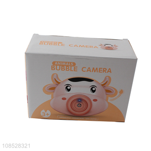 Yiwu market animal cartoon children bubble camera toys for outdoor
