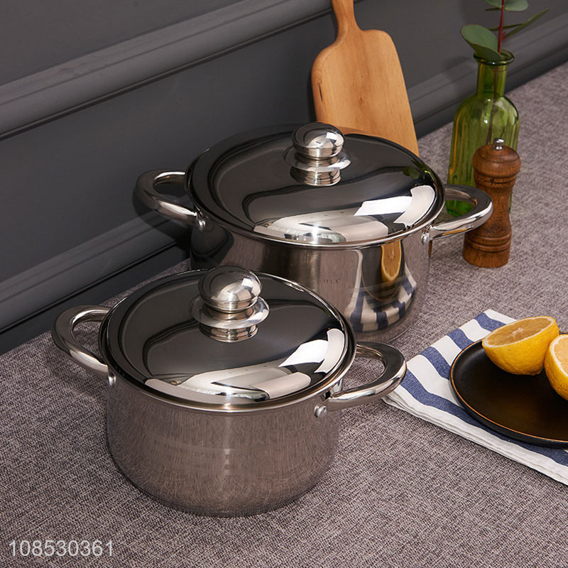 Private label 4pcs stainless steel milk pot soup pot frying pan cookware set