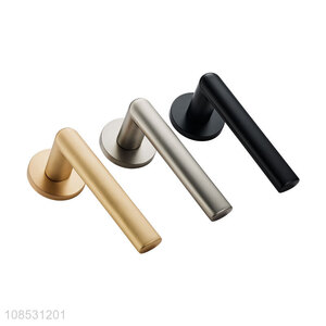China imports magnetic suction silent zinc alloy wood door handle and lock set