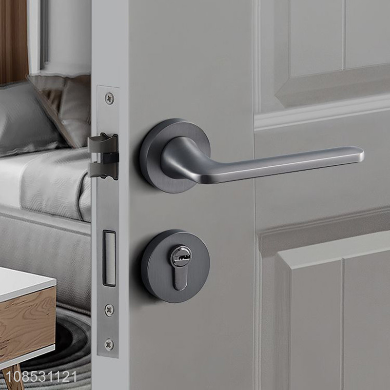 Hot selling internal split lock magnetic mute bedroom door handle lock set