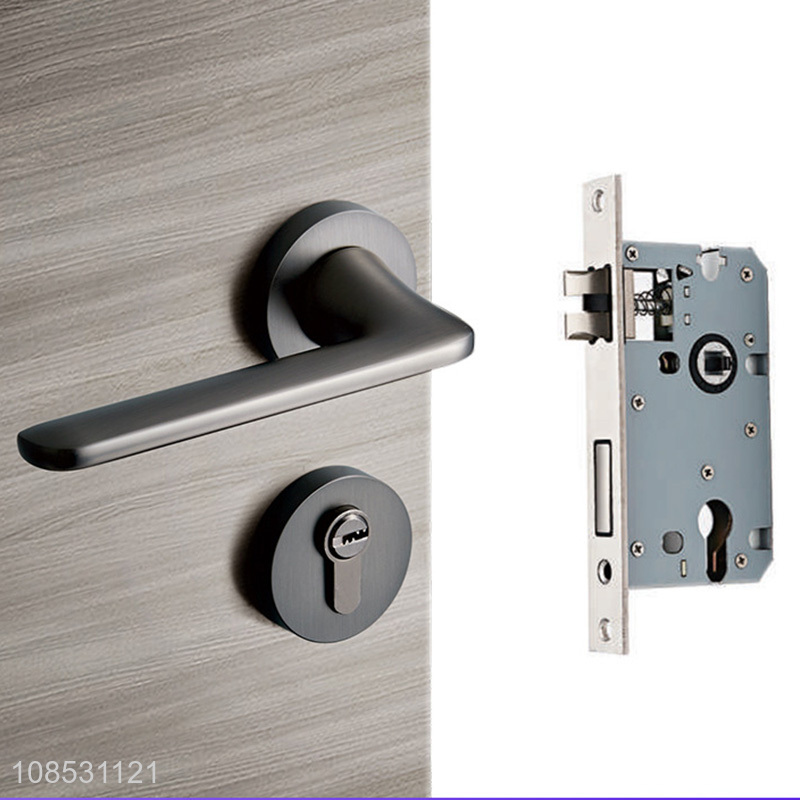 Hot selling internal split lock magnetic mute bedroom door handle lock set