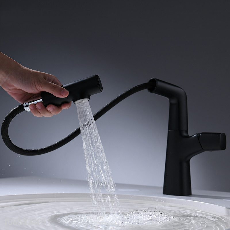 Factory supply liftable rotating pull-out washbasin faucet water tap