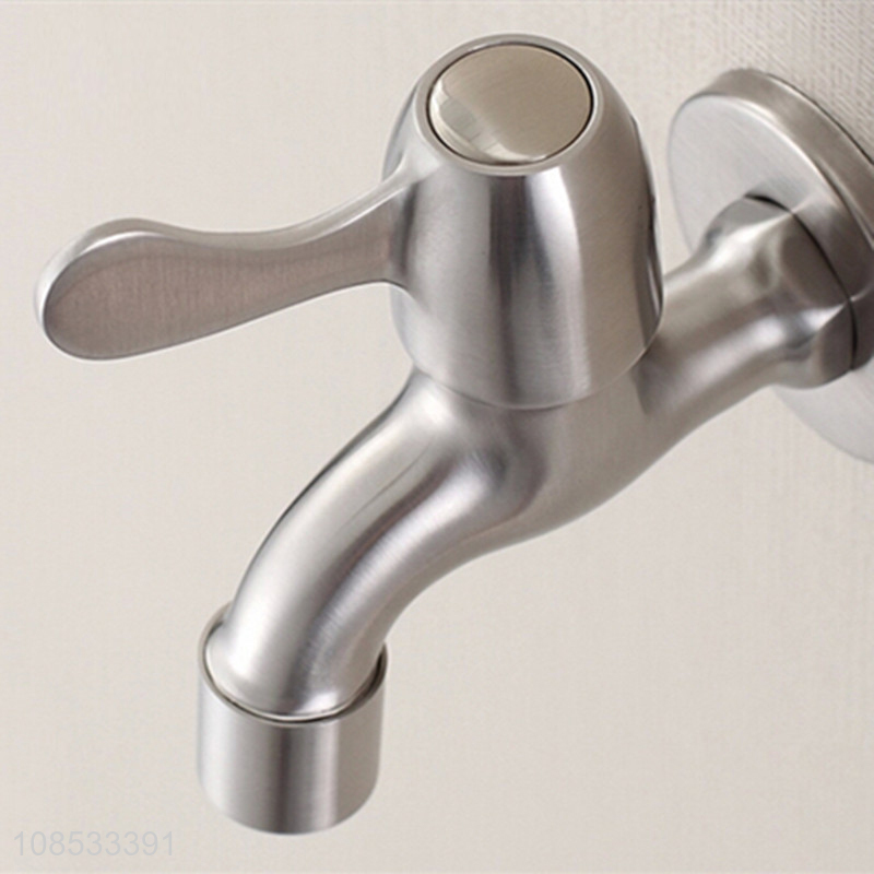 Good price 304 stainless steel wall mount washing machine faucet tap