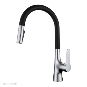 Factory price single handle kitchen sink faucet with pull down sprayer