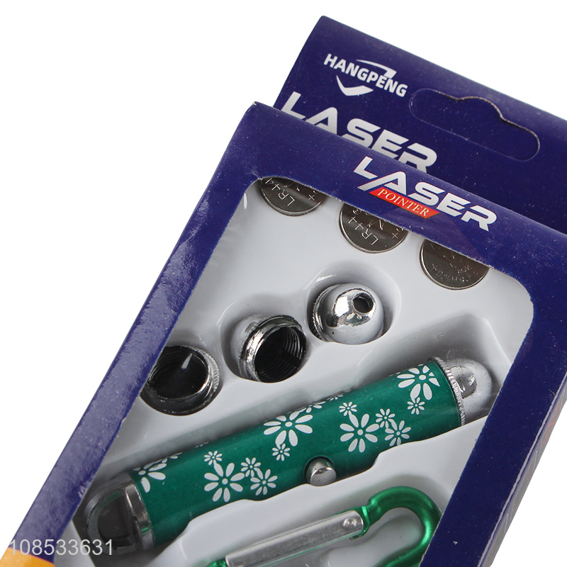 Wholesale mulipurpose laser pointer mini led flashlight working training toy
