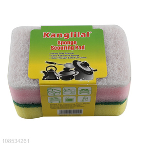 Factory supply kitchen cleaning sponge scouring pad for sale