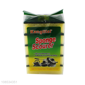 Factory direct sale reusable strong detergency sponge scouring pad
