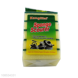Latest design strong detergency sponge scouring pad for sale