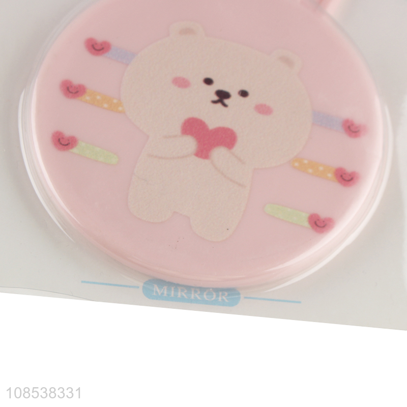 Good quality cartoon single sided compact mirror for girls