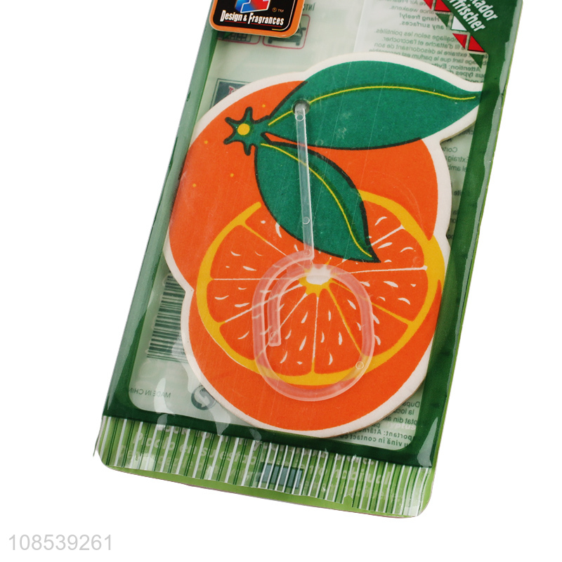 Hot selling hanging paper orange scented car air freshener