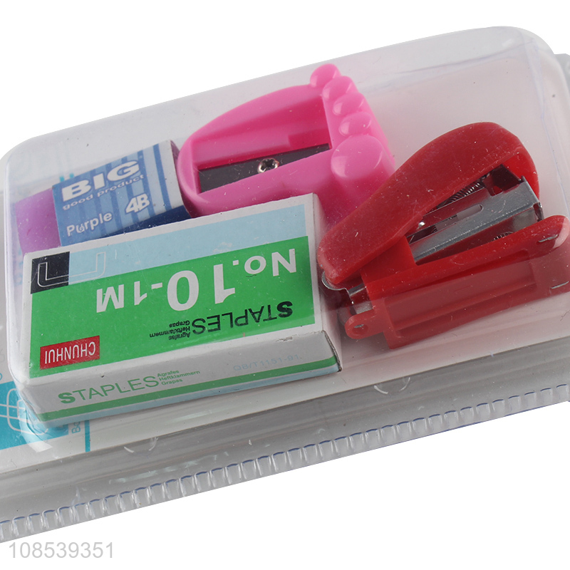 Yiwu market office binding supplies stapler set wholesale