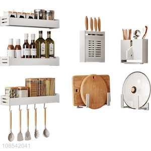 Latest design wall-mounted white kitchen shelving for sale