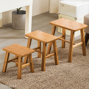 New product portable household folding bamboo stool kids stools