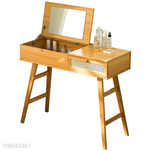 Wholesale bedroom wooden dresser storage cabinet with mirror for women