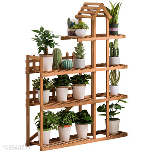 China improts multi-layered solid wood plant stands for indoor outdoor