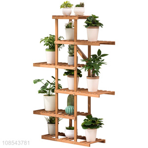 Hot selling solid wood flower stands multi-layer succulent plant shelf