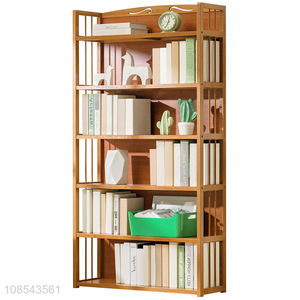Wholesale multi layered bamboo bookcase dormitory booksheves for kids
