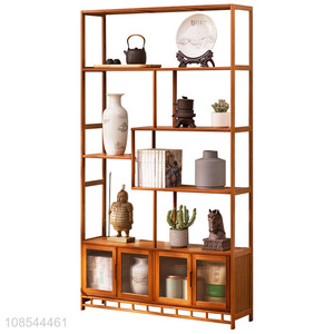 Good price home office display cabinet tea set shelf