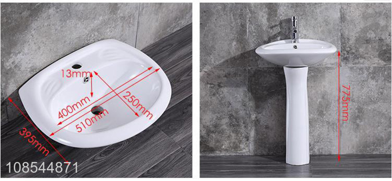 Good price superior quality ceramic handbasin bathroom pedestal sink