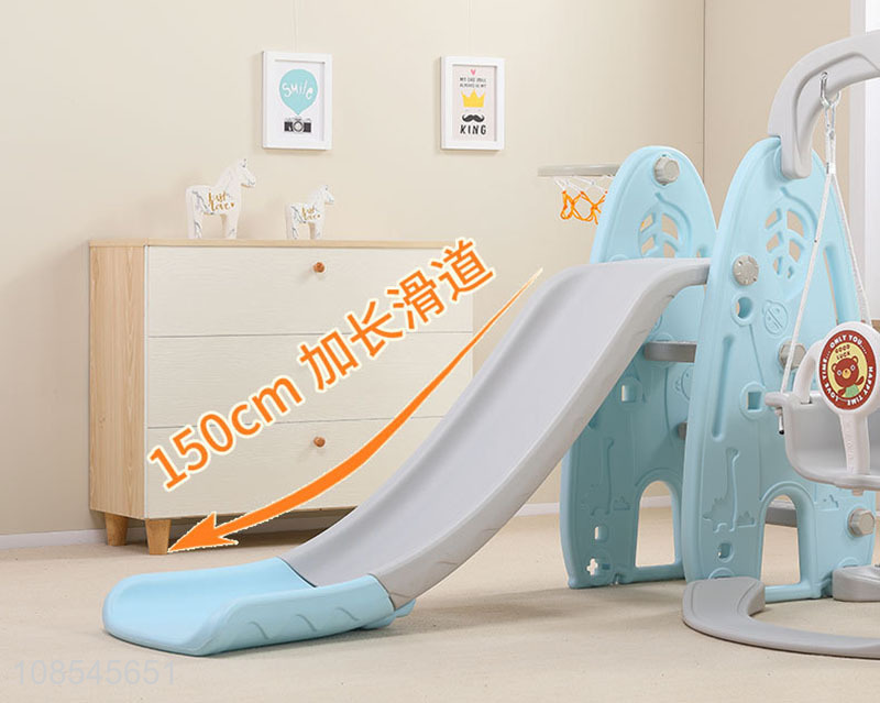 Good quality plastic swing and slide indoor kids toys