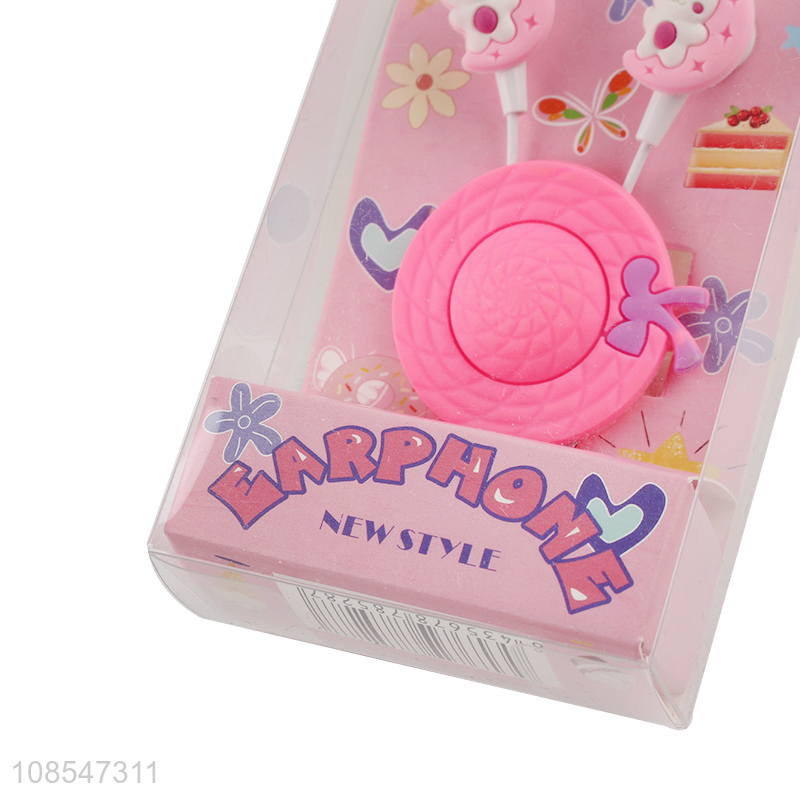 New product cute wired in-ear earbud headphones for students