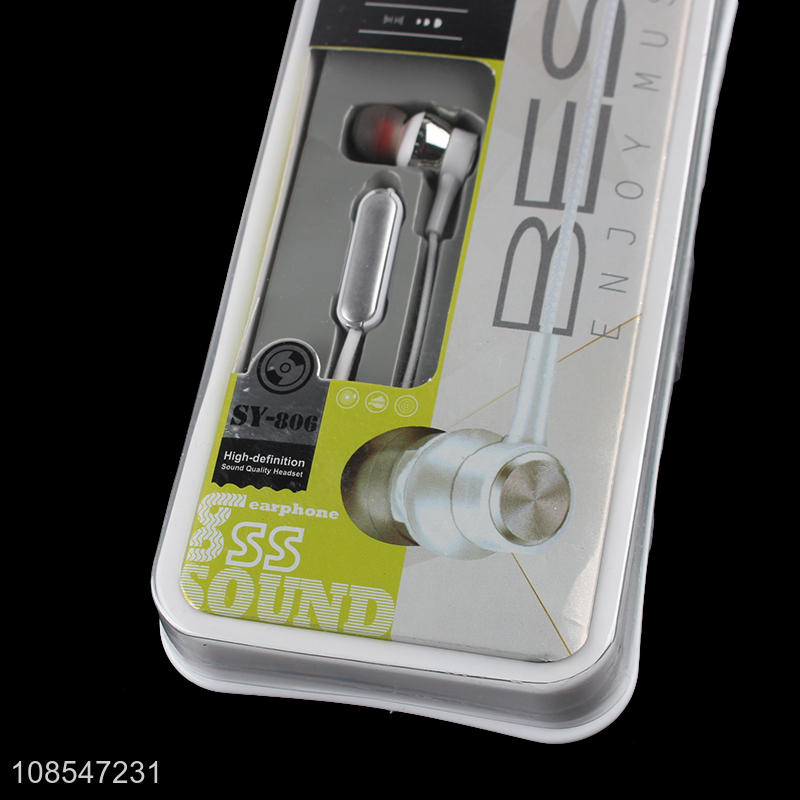 Bottom price 3.5mm jack in-ear headset wired earbud headphones
