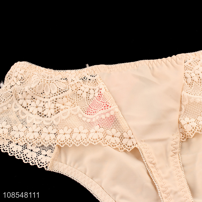 Good quality women panties lace t-back low waist underwear