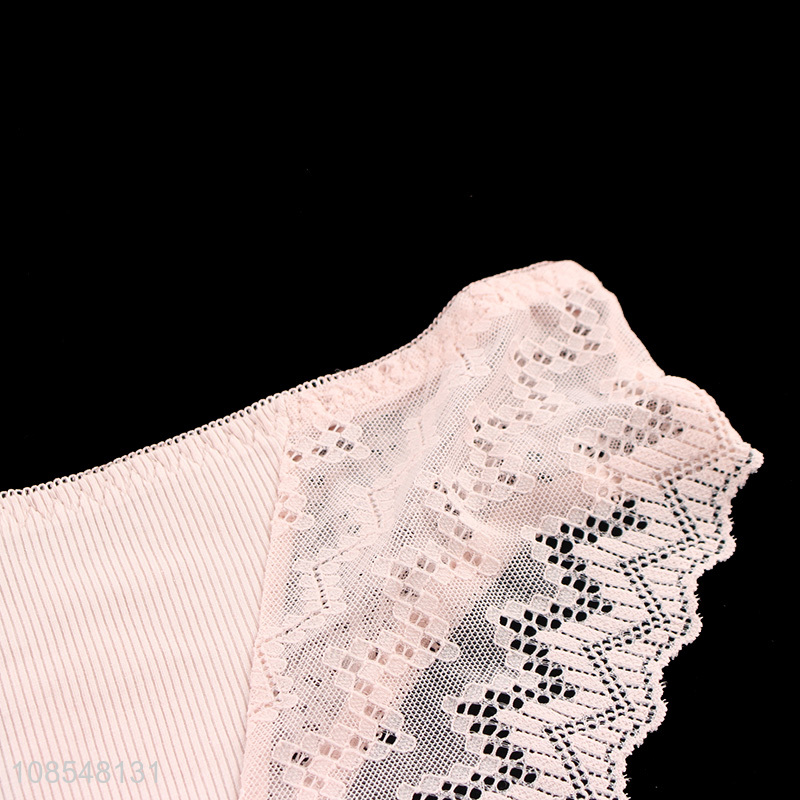 High quality women girls underwear panties lace brim briefs