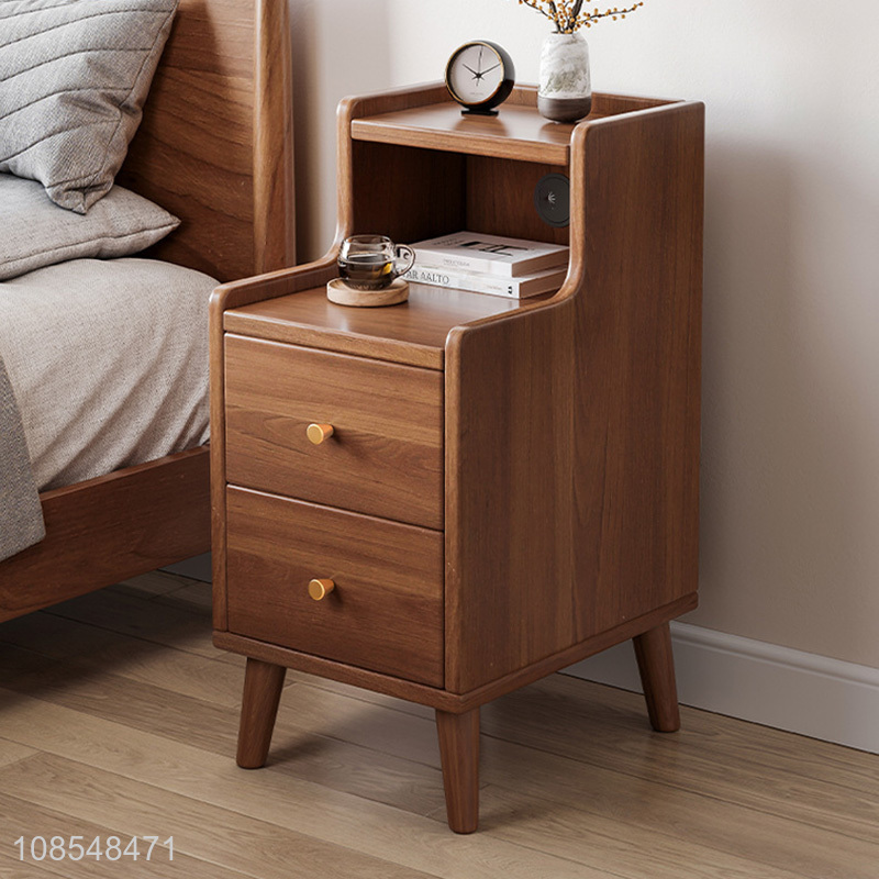 Factory wholesale home furniture bedside table nightstand