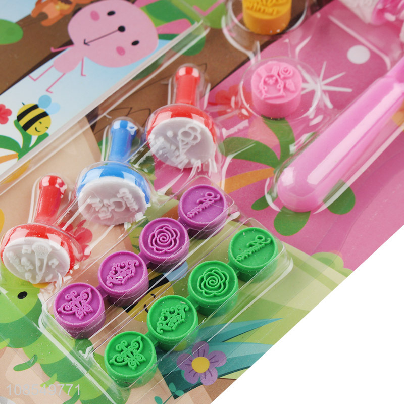 Hot products kids diy decorative scroll wheel seal stamp set
