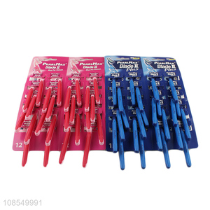 China factory women disposable razor rubber handle