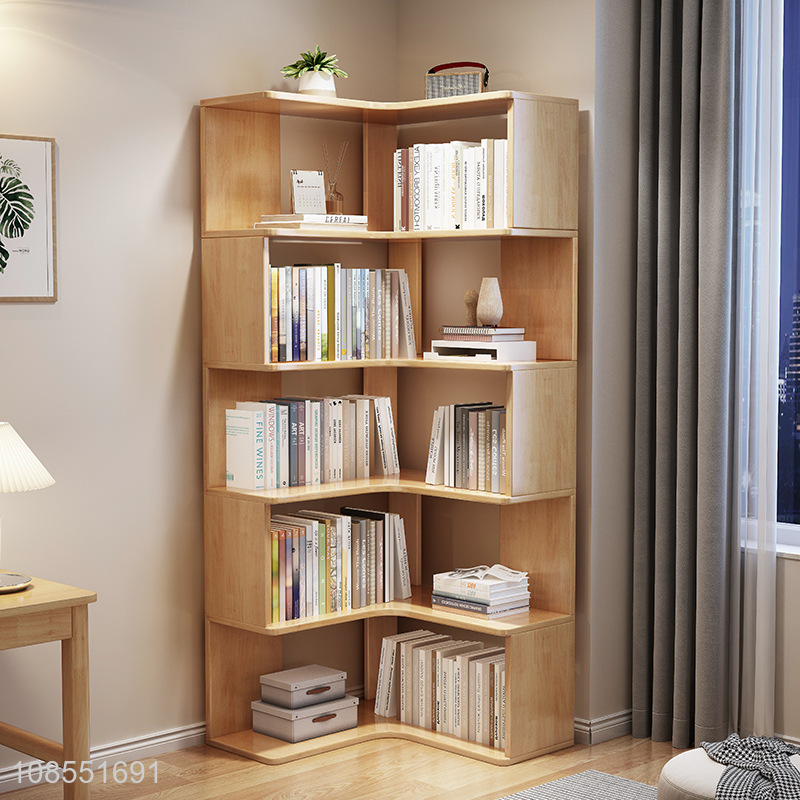 New products corner shelf floor-to-ceiling bookcase for sale