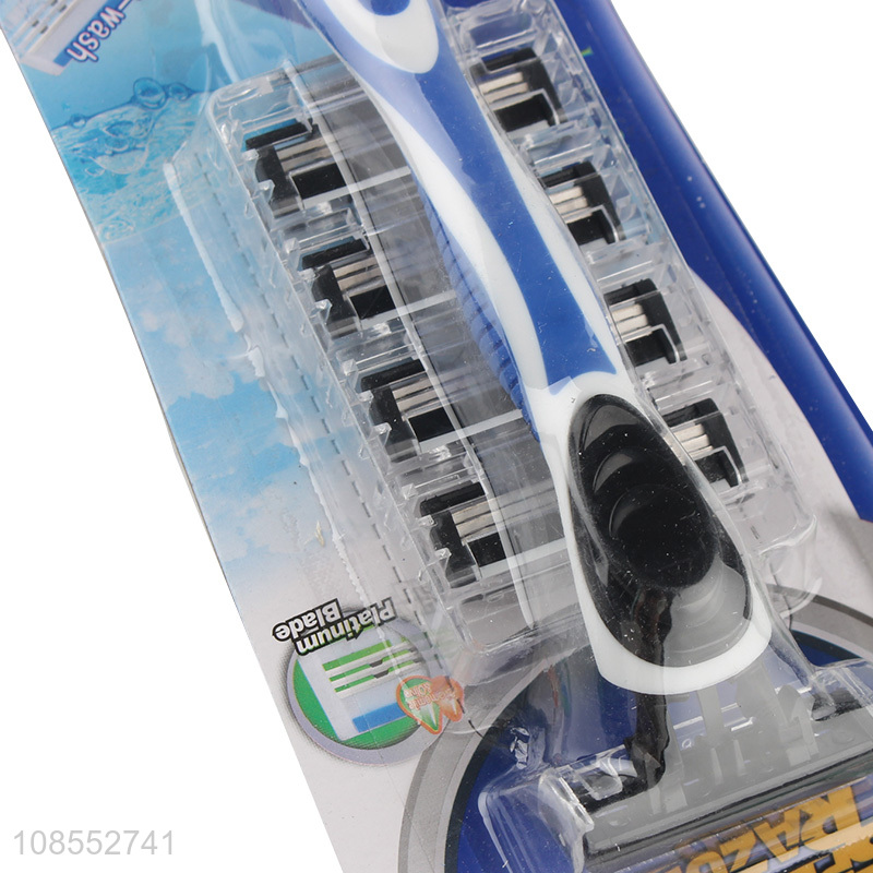 Wholesale 3 blades disposable razors with lubricating strip for smooth shave