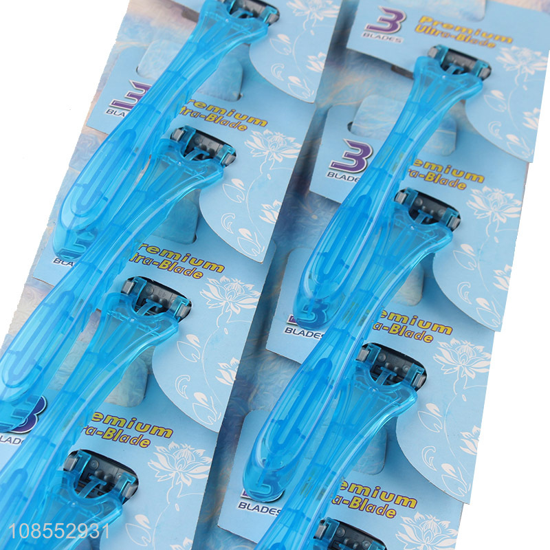 Good quality triple blades disposable razors for women ladies