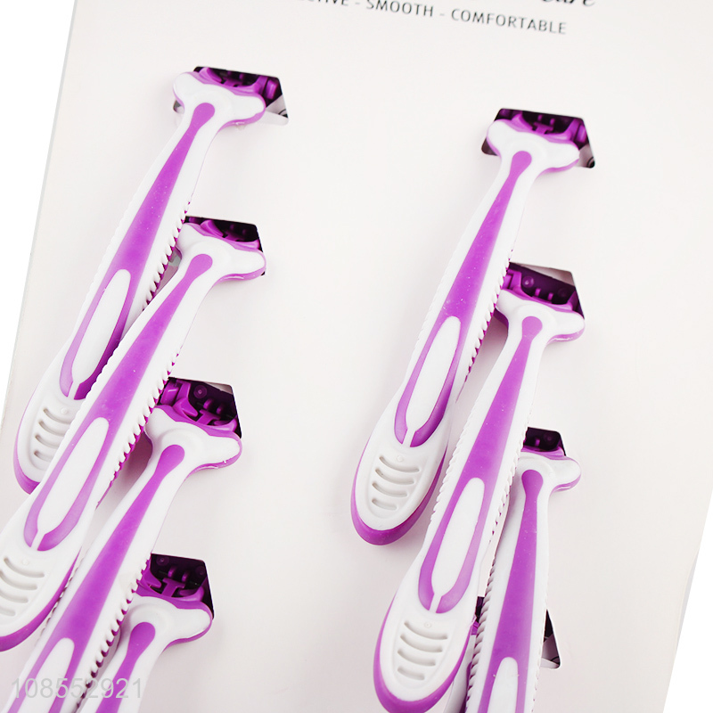 New product portable triple blades disposable razors for travel