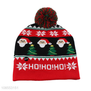 Yiwu market warm winter knitted hat christmas hat