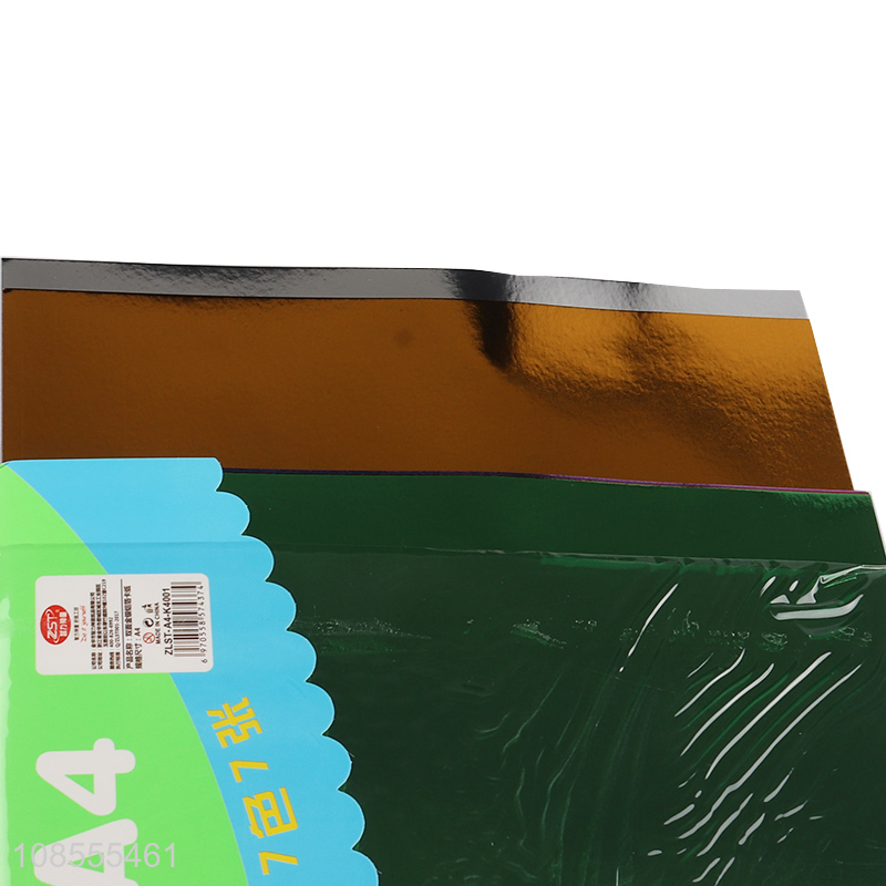 New product A4 7 sheets double sided metallic origami paper kit